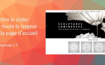 Mettre le slider à 100% sur la page d’accueil de Prestashop 1.7